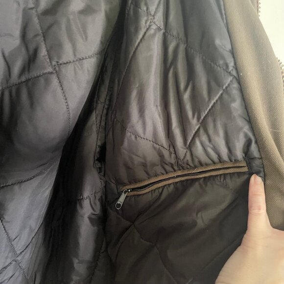 Vintage CARHARTT 4 Pocket Quilt Lined Chore Field Jacket Brown Mens XL Reg T3 - Picture 14 of 16